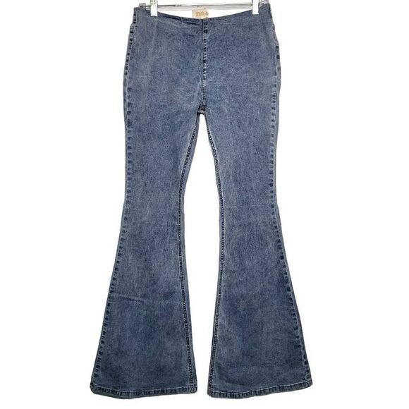 Listicle High Rise Flare Denim Jeggings Y2K Size Large - Picture 3 of 9